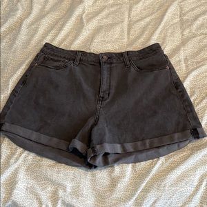 Dark Gray Jean Shorts